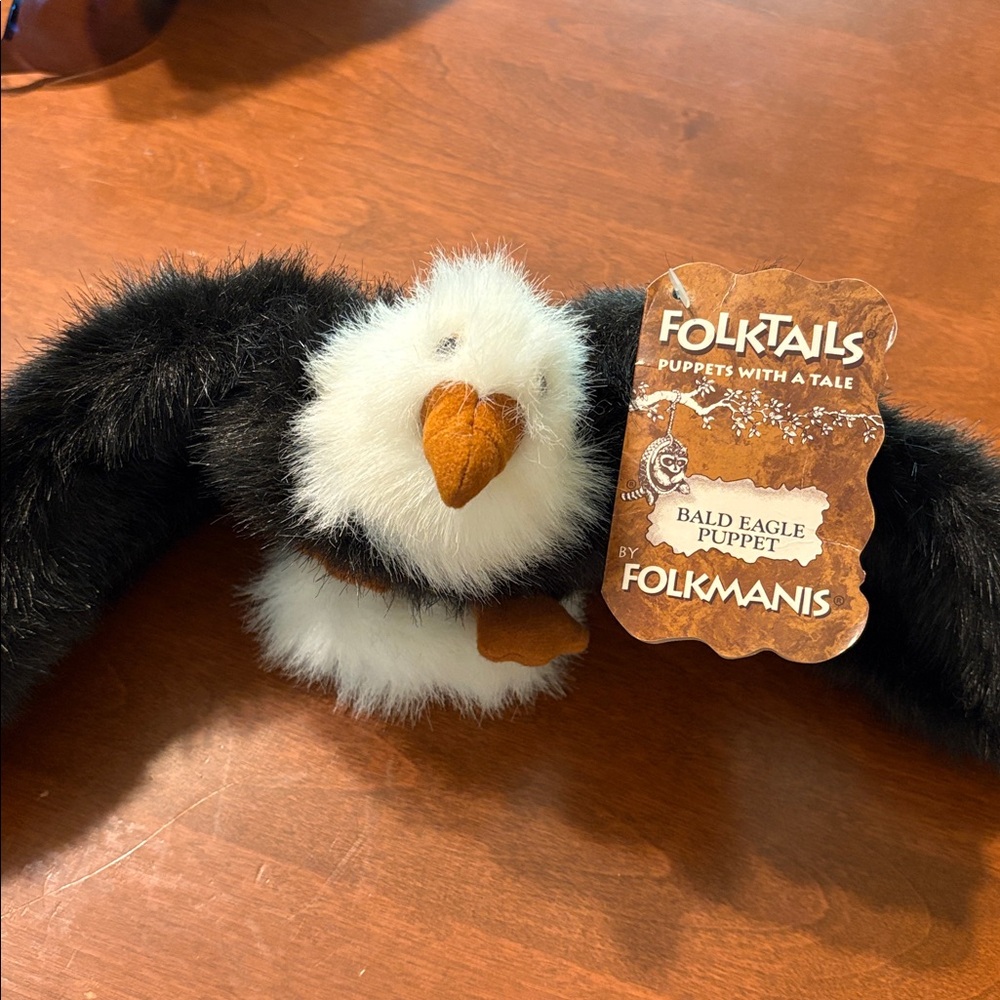 FULKMANIS AMERICAN BALD EAGLE PUPPET PLUSH EDUCATIONAL TOY 15"